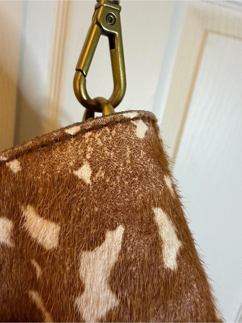 Madewell Brown and White Transport Leopard-Print Calf Hair Tote - Picture 8 of 13